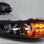 Black LED 3D DRL Bar Projector Head lights & LED Indicators for Nissan S15 200sx-4982