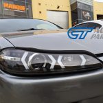 Black LED 3D DRL Bar Projector Head lights & LED Indicators for Nissan S15 200sx-11602