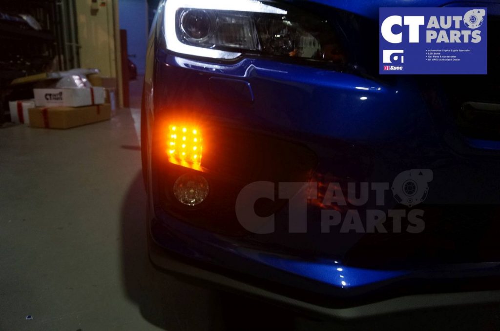 Front JDM Black LED Signal Indicator Lights for 14-17 Subaru WRX STI LEVORG-5241