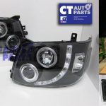 Black CCFL Angel-Eyes DRL LED Projector Head Lights Headlight for 11-14 TOYOTA HIACE-5338