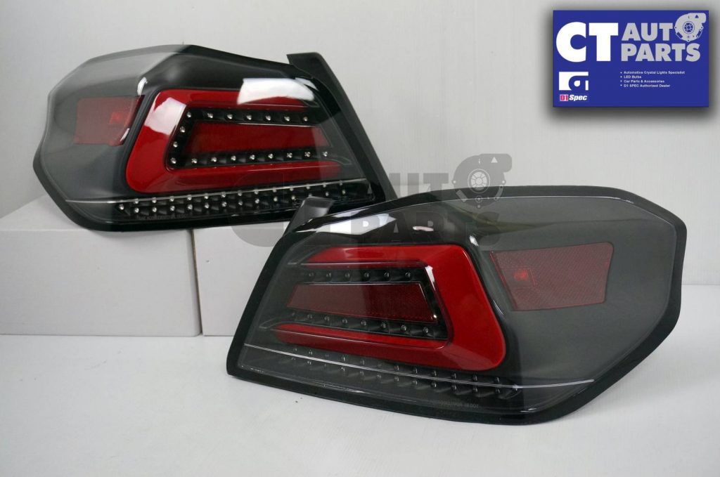 Full LED Black Red Bar Tail lights for 2015-2019 Subaru WRX/ WRX STI -5609