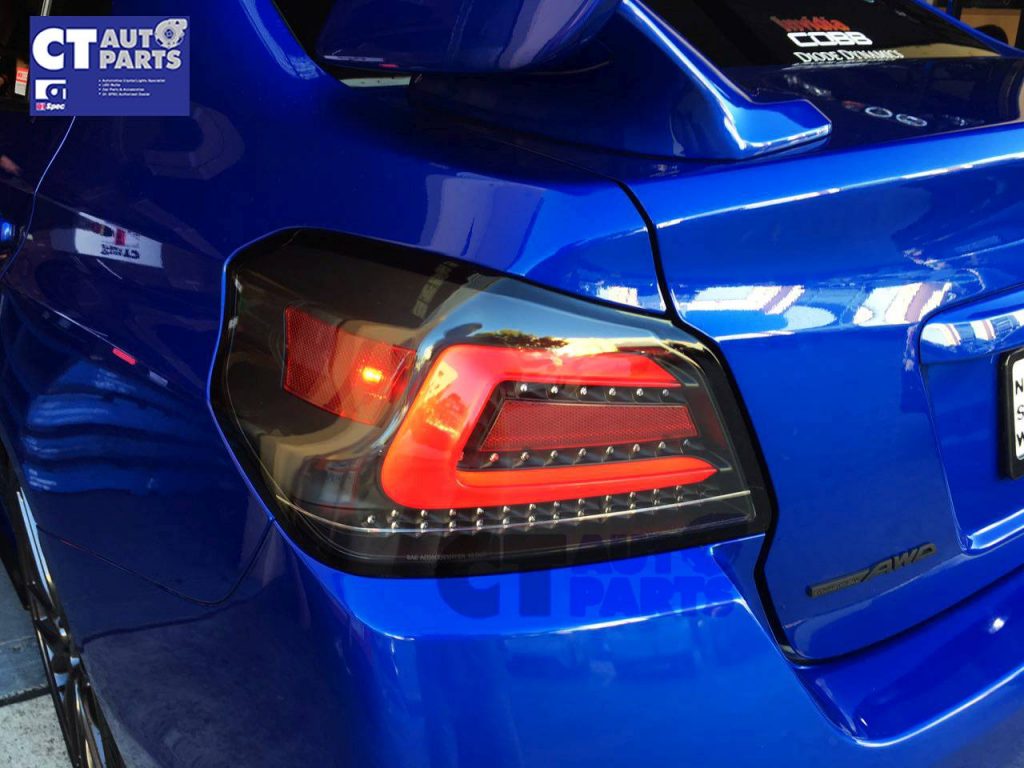 Full LED Black Red Bar Tail lights for 2015-2019 Subaru WRX/ WRX STI -5616