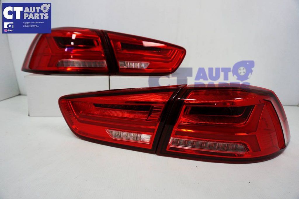 Clear RED Full LED Tail Lights DYNAMIC for MITSUBISHI LANCER CJ 07-17 VRX EVO X-5830