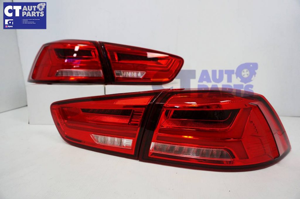 Clear RED Full LED Tail Lights DYNAMIC for MITSUBISHI LANCER CJ 07-17 VRX EVO X-5828