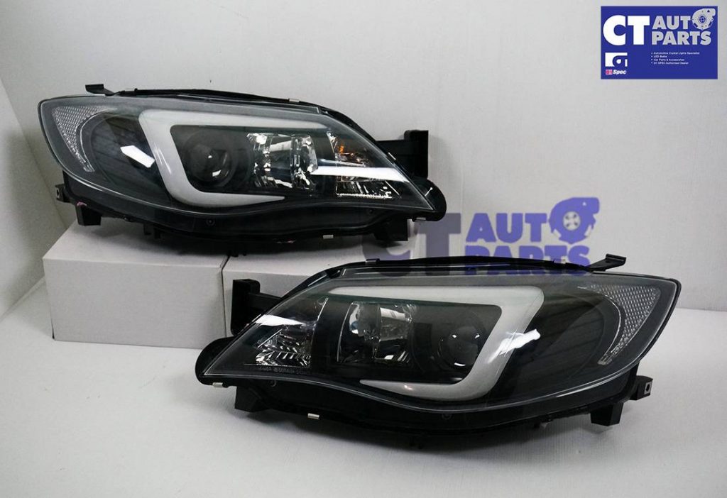 LED 3D DRL Projector Head Lights for 08-13 Subaru Impreza WRX 08-13 HALOGEN TYPE -5905