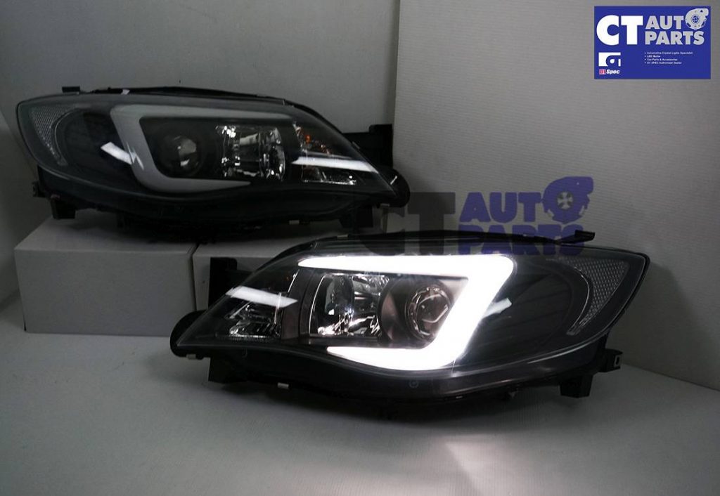 LED 3D DRL Projector Head Lights for 08-13 Subaru Impreza WRX 08-13 HALOGEN TYPE -5907