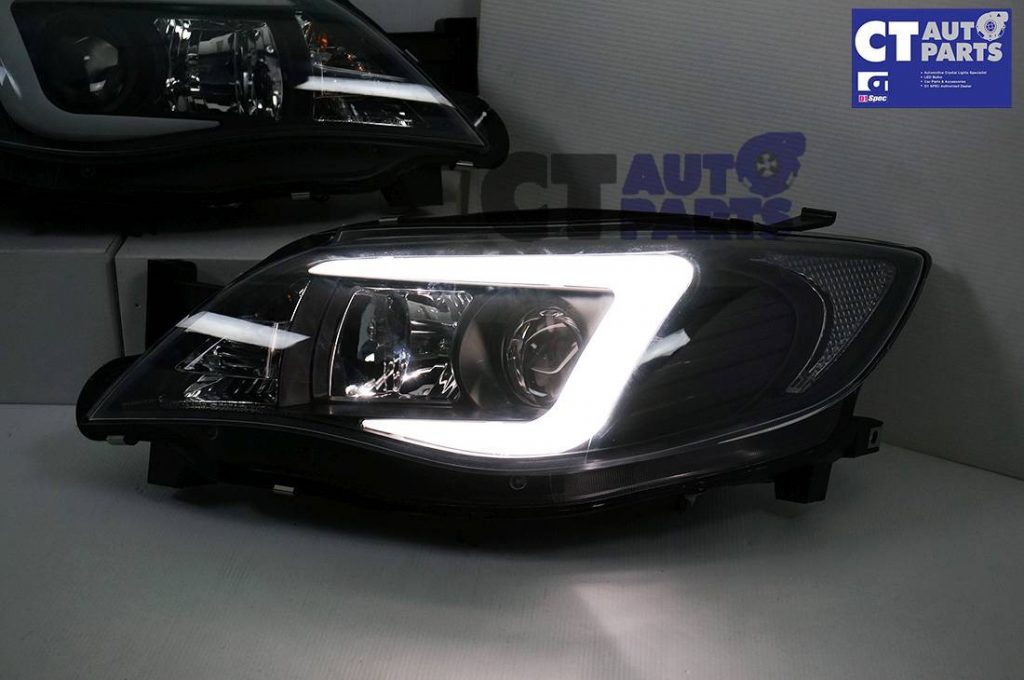 LED 3D DRL Projector Head Lights for 08-13 Subaru Impreza WRX 08-13 HALOGEN TYPE -5908