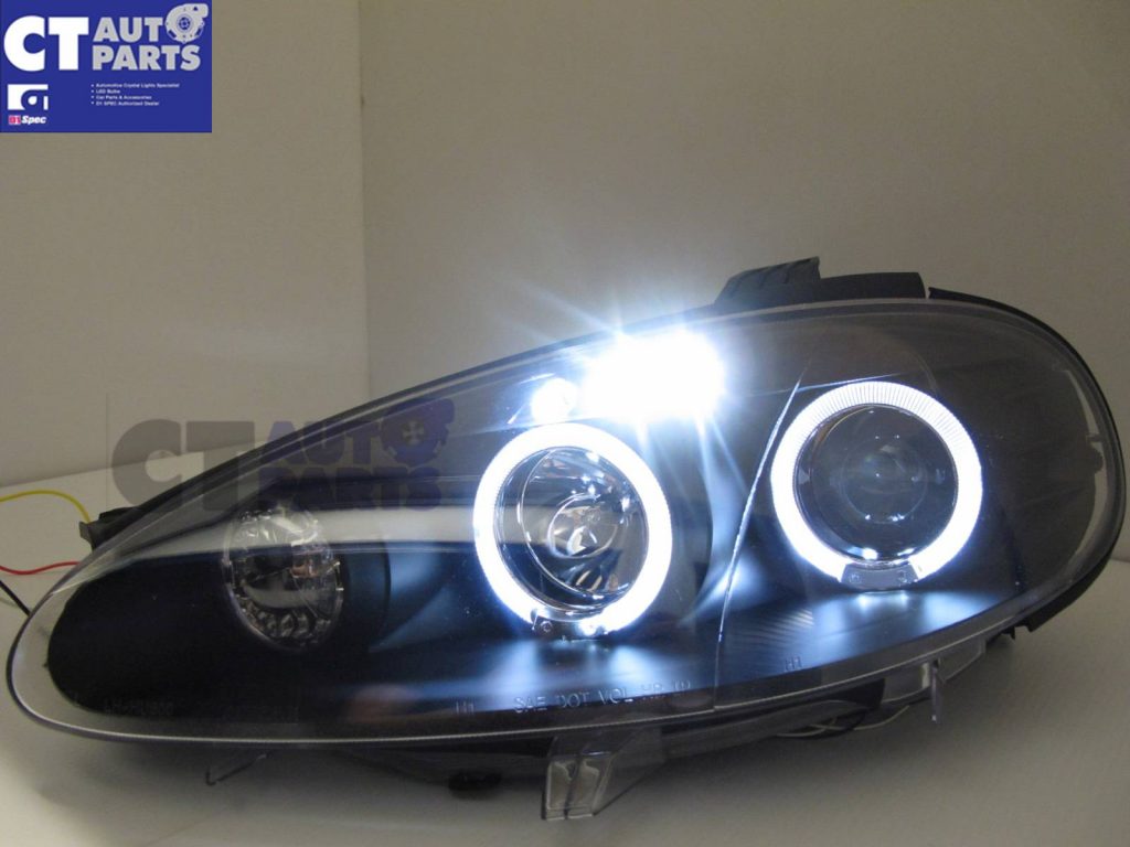 JDM Black LED Angel Eyes Projector Head Lights for 01-05 MAZDA MX5 NB MX 5 -5772