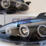 JDM Black LED Angel Eyes Projector Head Lights for 01-05 MAZDA MX5 NB MX 5 -5777