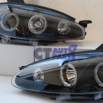 JDM Black LED Angel Eyes Projector Head Lights for 01-05 MAZDA MX5 NB MX 5 -5774