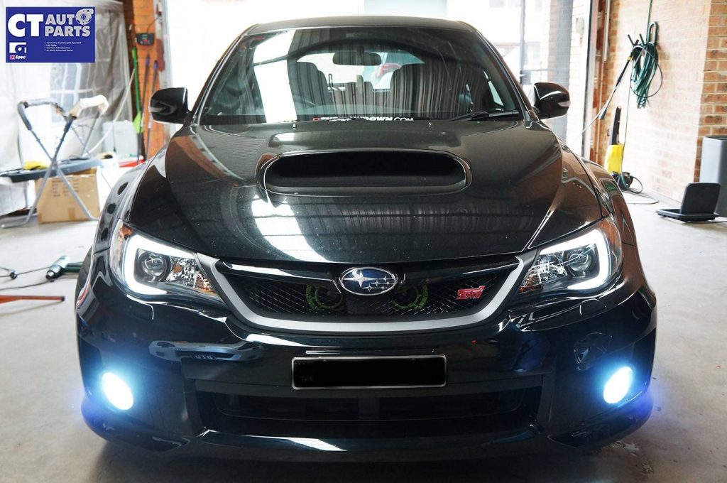 LED 3D DRL Projector Head Lights for 08-13 Subaru Impreza WRX 08-13 HALOGEN TYPE -6873