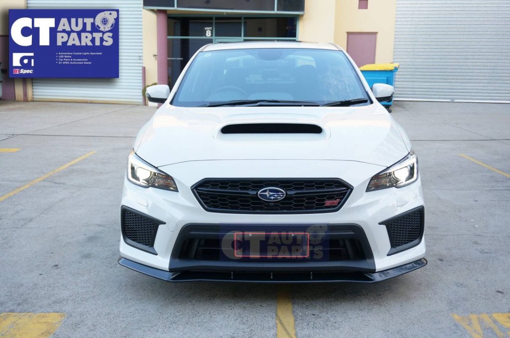 CT AUTO MP FRONT Bumper Lip for 14-18 SUBARU WRX STI V1 Matte Black-6620