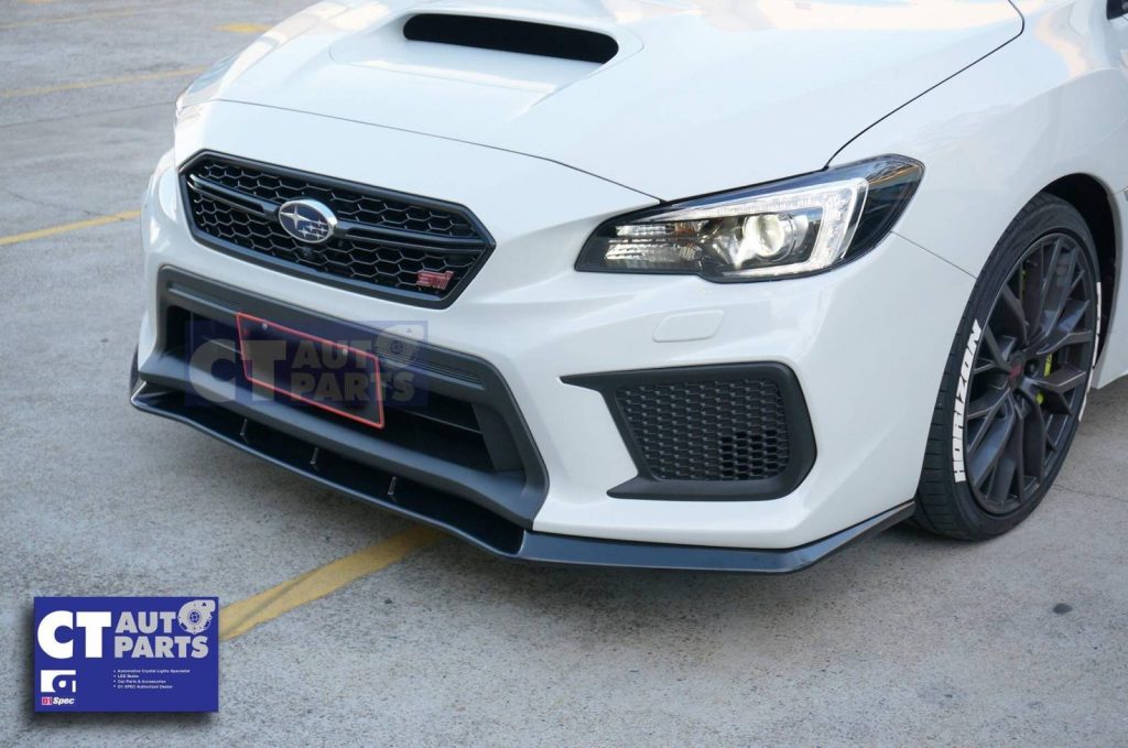 CT AUTO MP FRONT Bumper Lip for 14-18 SUBARU WRX STI V1 Matte Black-6621