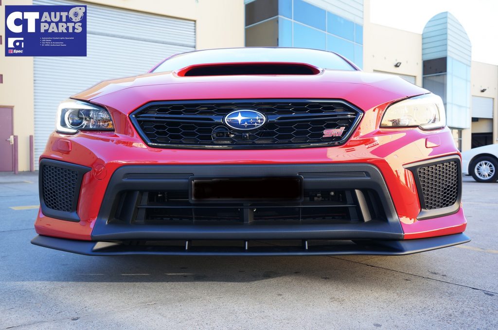 CT AUTO MP FRONT Bumper Lip for 14-18 SUBARU WRX STI V1 Matte Black-8435