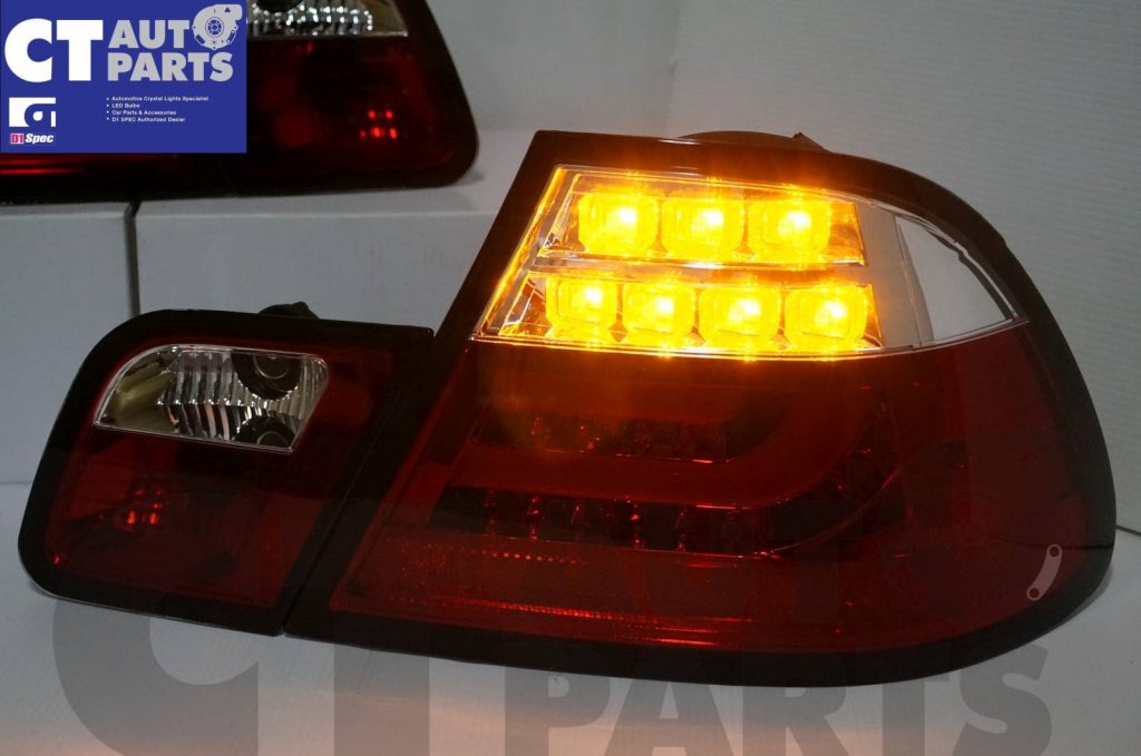 CLEAR RED LED Light Bar Tail Lights BMW E46 98-02 COUPE 2DOOR 330CI 328CI 320CI 318CI-6120
