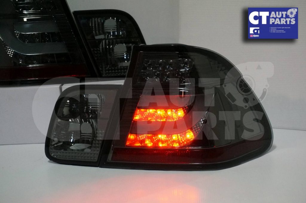 LED Light Bar Tail Lights BMW E46 98-01 4D Sedan 318i 320i 323i 330i SMOKED-6105