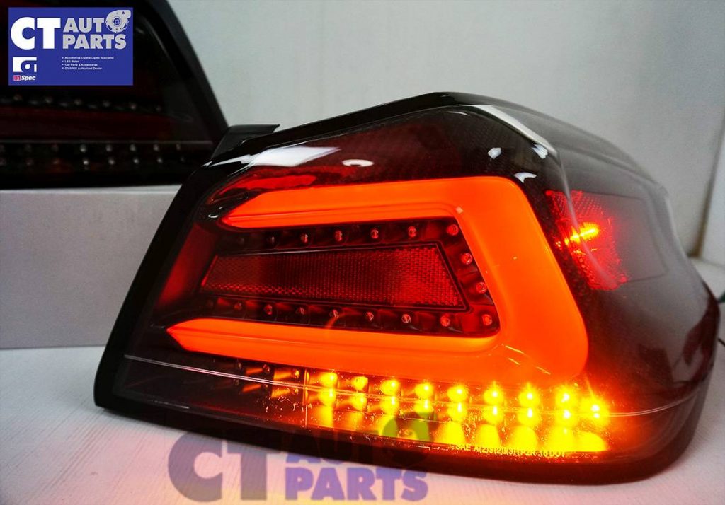 Carbon Housing Black Full LED Tail lights for 14-19 Subaru WRX STI V1 CF -6285