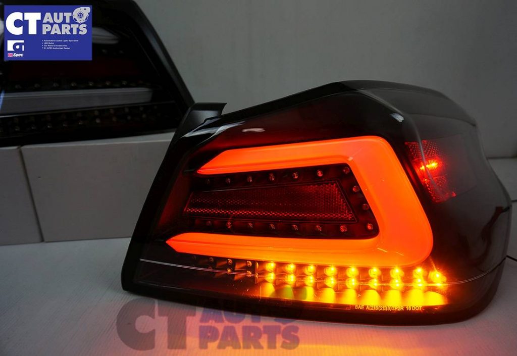 Black Full LED Tail lights Dynamic Indicator for 14-19 Subaru WRX STI VA-6260