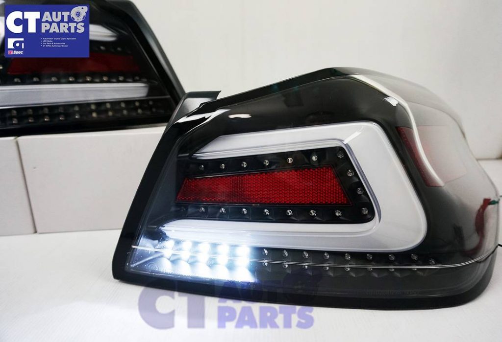 Black Full LED Tail lights Dynamic Indicator for 14-19 Subaru WRX STI VA-6259