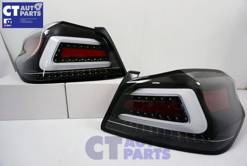 Black Full LED Tail lights Dynamic Indicator for 14-19 Subaru WRX STI VA-6261