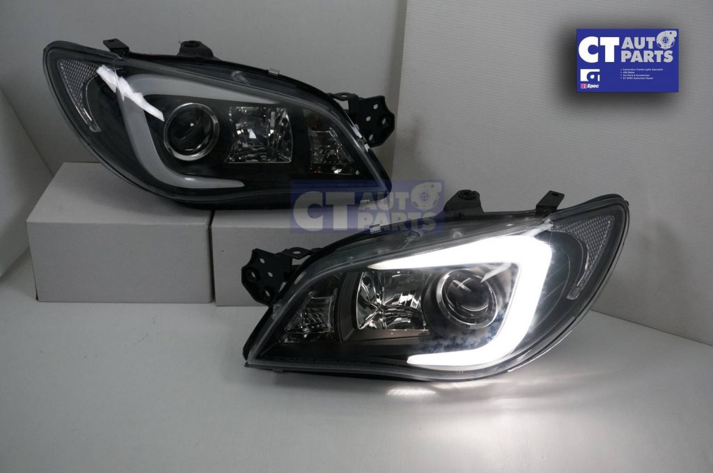 LED 3D Stripe DRL Projector Head Lights for 05-07 Subaru Impreza WRX GD HALOGEN TYPE -6523