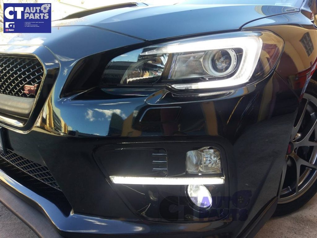LED DRL Dynamic Indicator Turn Signal Fog Light Bezels Subaru WRX STI 2015+-0