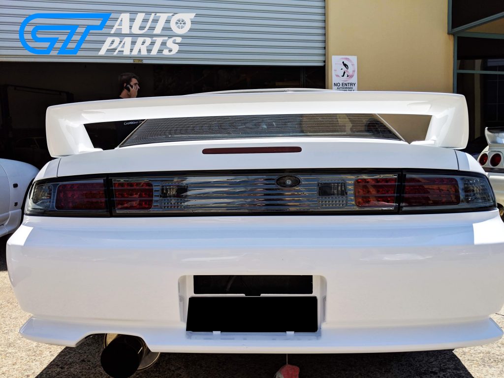 Smoked LED Tail lights & Smoked Garnish for 93-98 NISSAN SILVIA S14 200SX DMAX-12720