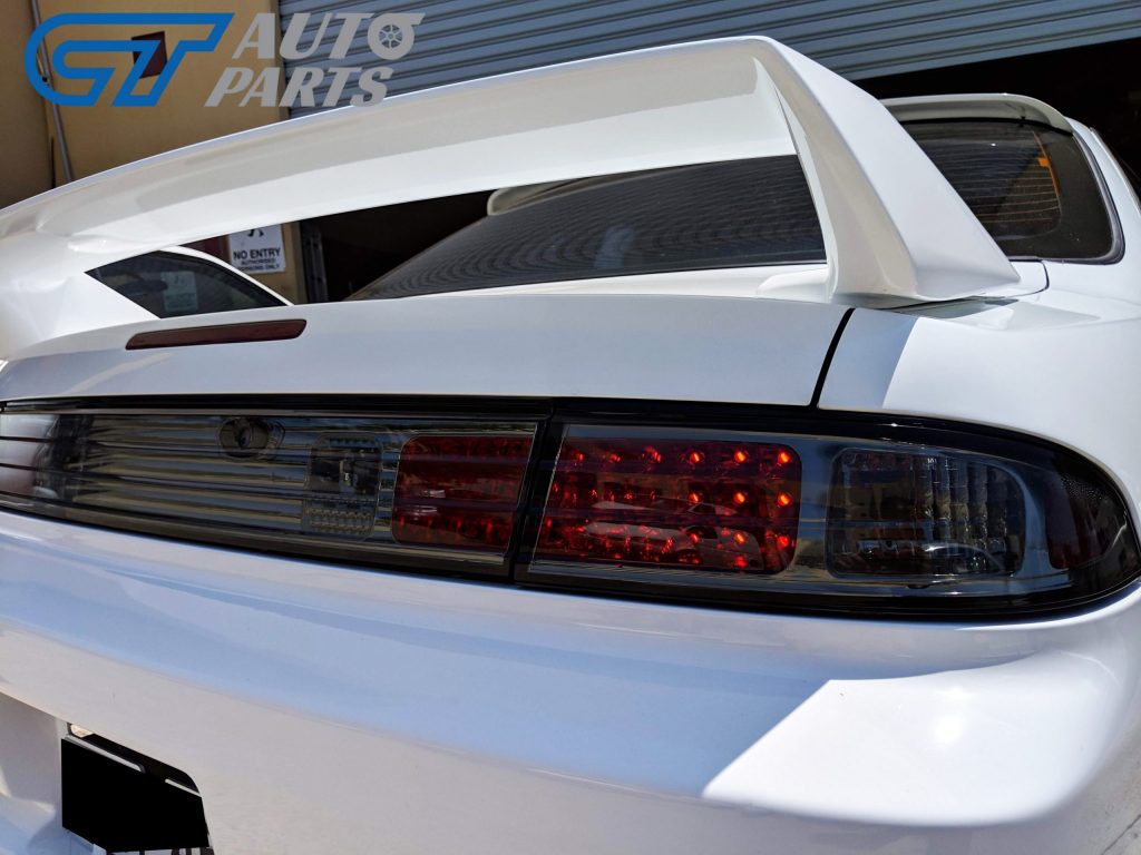 Smoked LED Tail lights & Smoked Garnish for 93-98 NISSAN SILVIA S14 200SX DMAX-12716