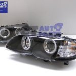 Black CCFL Angeleyes Projector HeadLights for 02-05 BMW 3-SERIES E46 4D 318i 320i 330i -6941