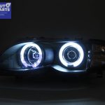 Black CCFL Angeleyes Projector HeadLights for 02-05 BMW 3-SERIES E46 4D 318i 320i 330i -6939