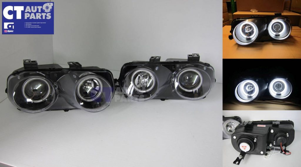 BLACK LED Halo Projector Headlight for 98-00 HONDA Integra DC2 VTIR TYPE R -7193