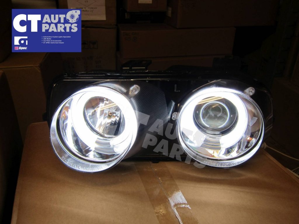 BLACK LED Halo Projector Headlight for 98-00 HONDA Integra DC2 VTIR TYPE R -7194