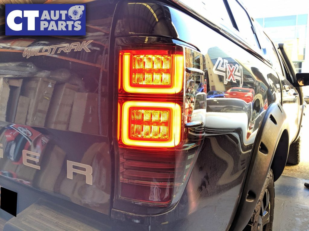 Smoked 3D LED Tail Lights Dynamic Blinker for 11-18 Ford Ranger MK1 MK2 WildTrak-10296