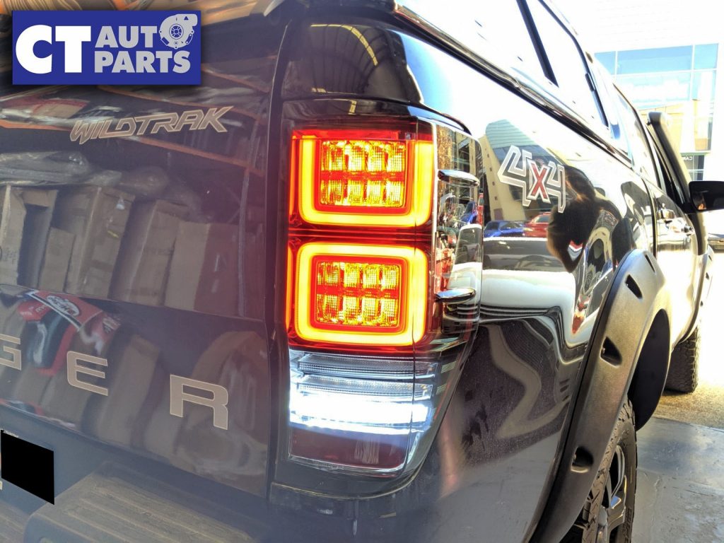 Smoked 3D LED Tail Lights Dynamic Blinker for 11-18 Ford Ranger MK1 MK2 WildTrak-10299