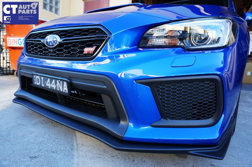 MY18 STI Style Front Bumper Lip Matte Black for 2014-2020 SUBARU WRX STI -0