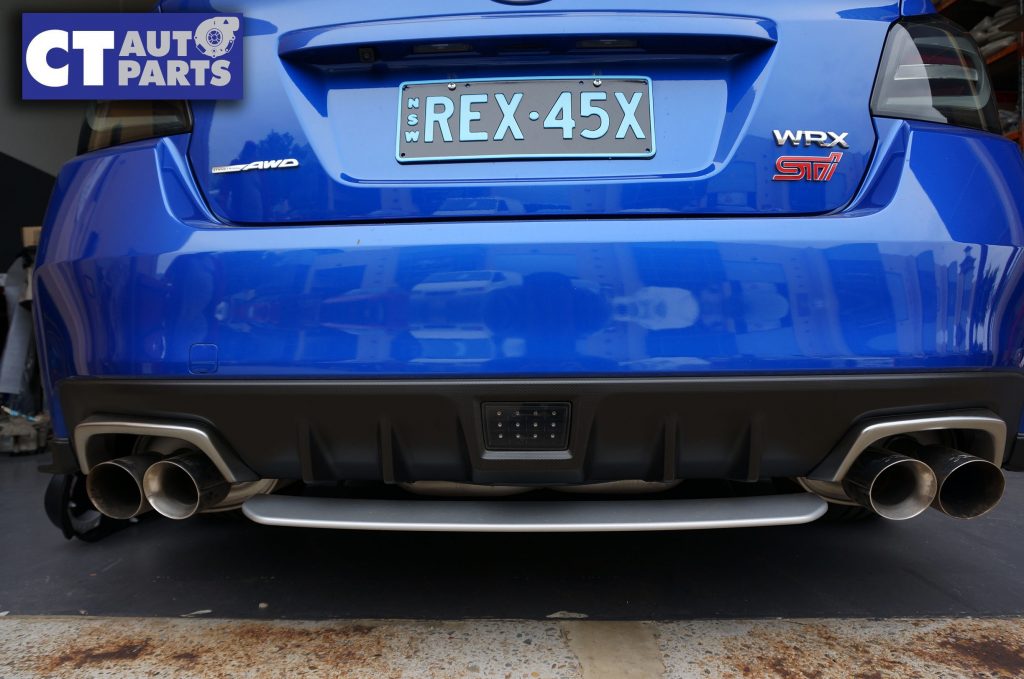 STI Style Rear Bumper Diffuser for 14-19 SUBARU WRX STI Metallic Silver -0