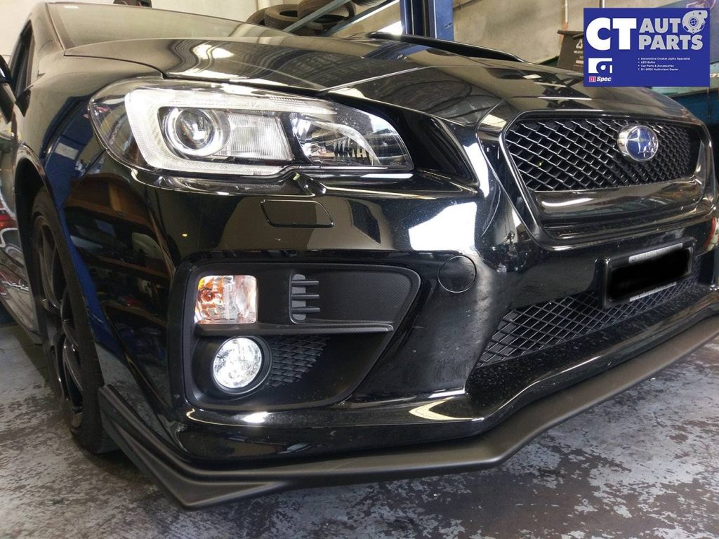 MY18 STI Style Front Bumper Lip Matte Black for 2014-2020 SUBARU WRX STI -7674