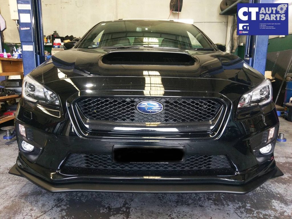 MY18 STI Style Front Bumper Lip Matte Black for 2014-2020 SUBARU WRX STI -7676