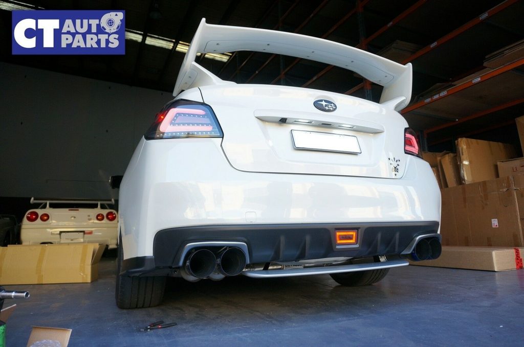 STI Style Rear Bumper Diffuser for 14-19 SUBARU WRX STI Metallic Silver -9464