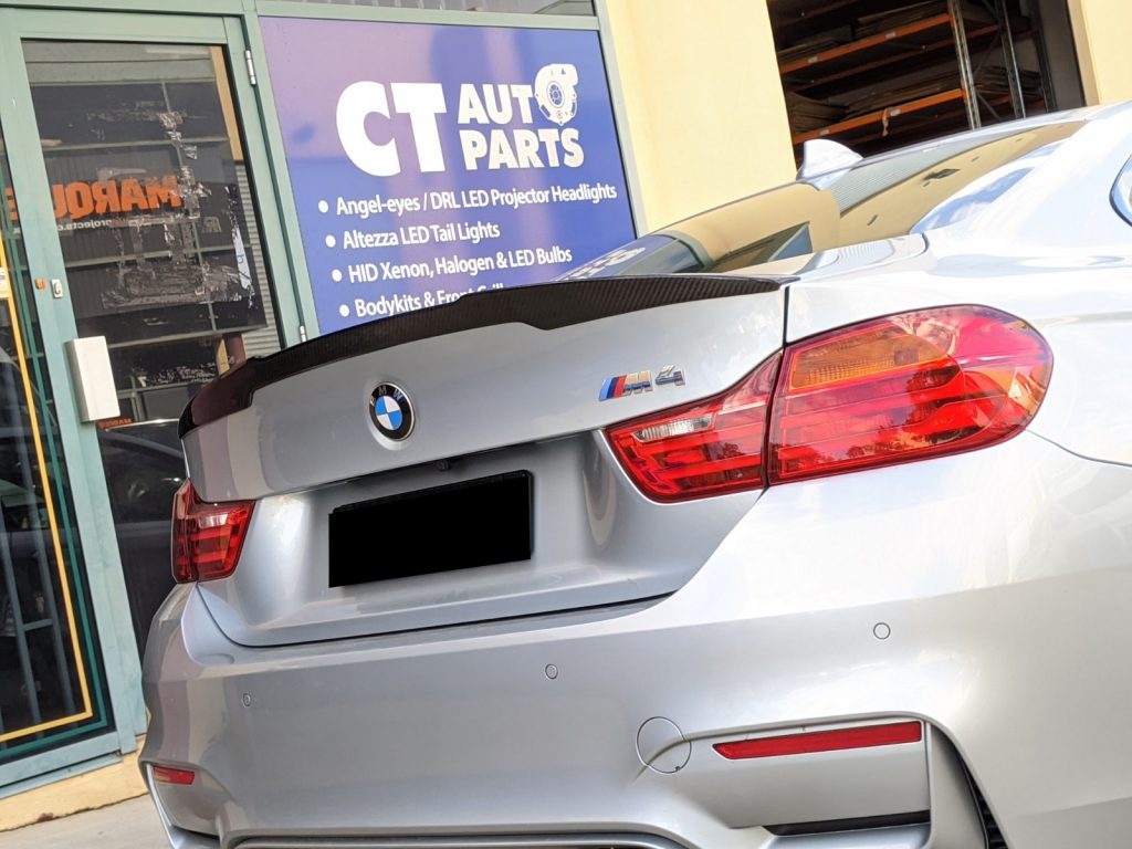 M4 M-Performance Style Carbon Fibre Trunk Spoiler for 2014-2018 BMW M4 F82 Coupe -0