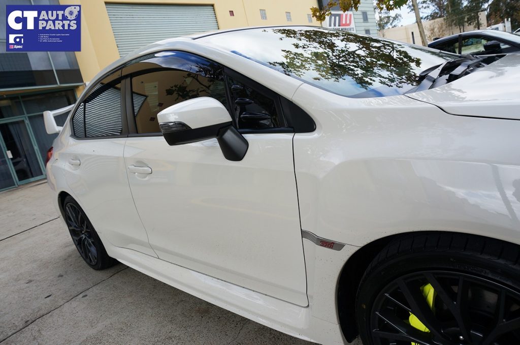 Glossy Black Side Vents Window Louver Cover For 14-18 Subaru WRX STI V1-8029