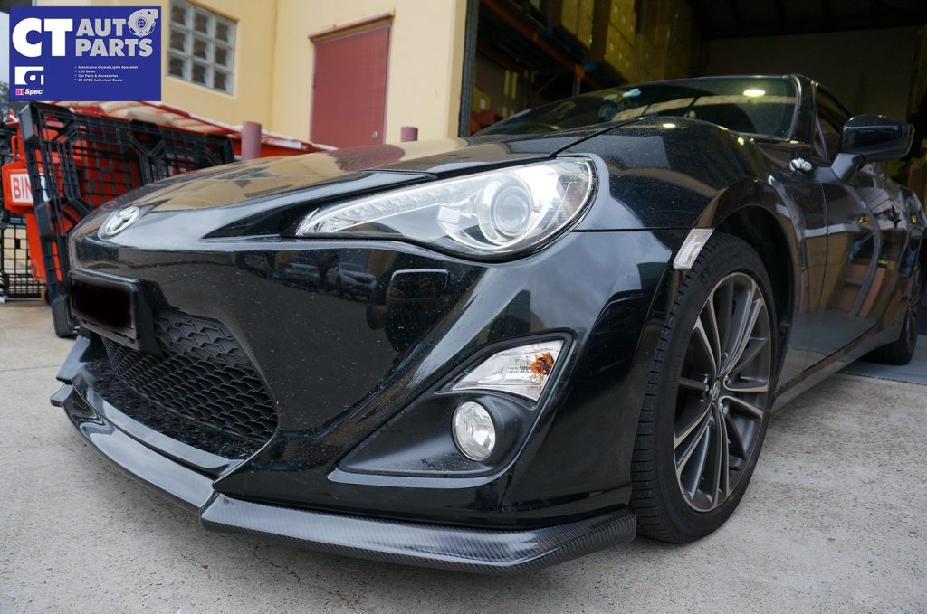 Charge Speed Bottomline Style Carbon Front Lip for 12-16 Toyota 86 GT GTS -8169