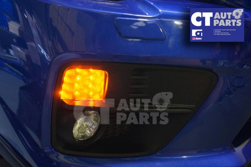 Front Smoked LED Signal Indicator Lights for 14-17 Subaru WRX STI LEVORG-8001