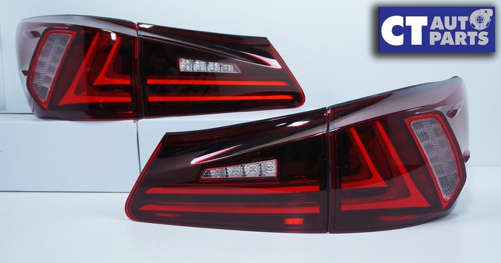 Clear Red LED Light Bar Tail Lights for Lexus ISF IS250 IS350 Taillight 05-13-8276