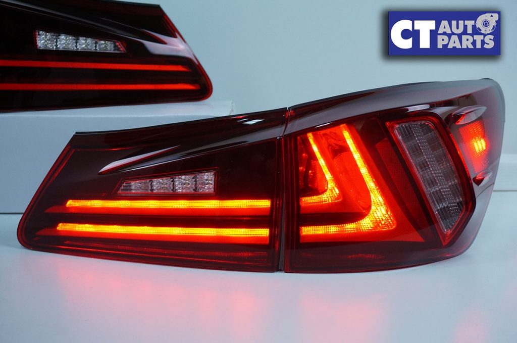 Clear Red LED Light Bar Tail Lights for Lexus ISF IS250 IS350 Taillight 05-13-8280