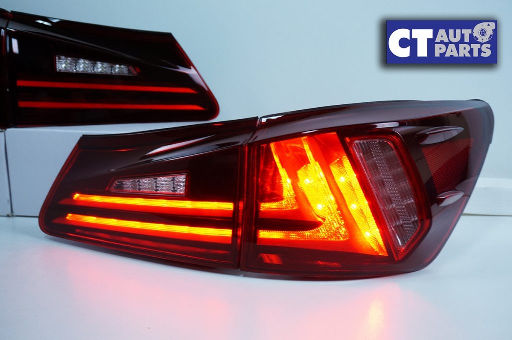 Clear Red LED Light Bar Tail Lights for Lexus ISF IS250 IS350 Taillight 05-13-8286