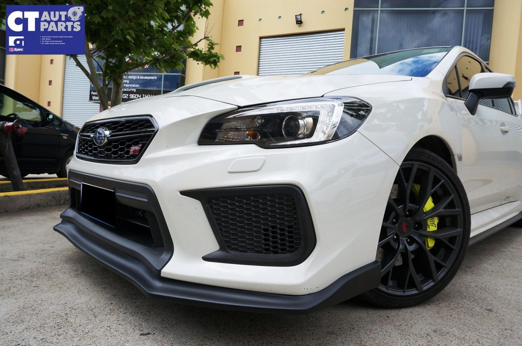 CS Style Front Bumper Lip for 14-19 SUBARU WRX STI ( Matte black ) Charge Speed -10680