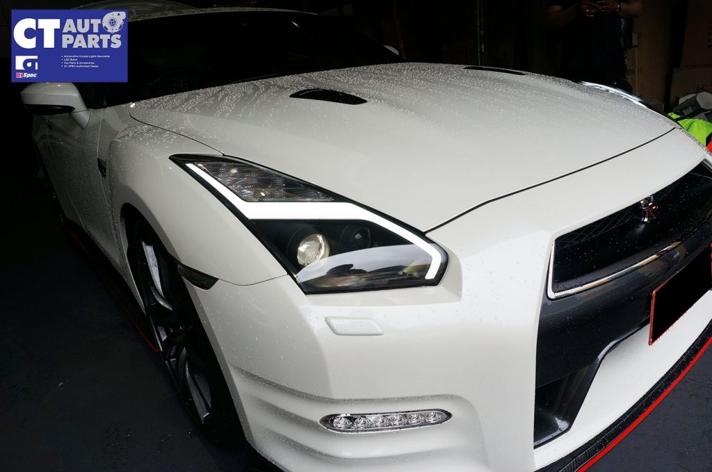 LED DRL Projector Dynamic Signal Headlights for NISSAN GTR R35 07-14 -8716