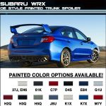 STI Style Trunk Spoiler for 14-19 Subaru WRX STI ABS Painted D4S C Black Silica 3PC-8988