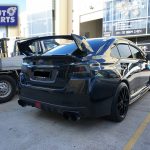 STI Style Trunk Spoiler for 14-19 Subaru WRX STI ABS Painted D4S C Black Silica 3PC-9012